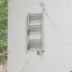 Toasty Glow Premium Chrome 25mm Electric Heated Towel Rail with Heating Element