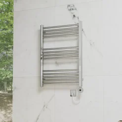 Toasty Glow Premium Chrome 25mm Electric Heated Towel Rail with Heating Element