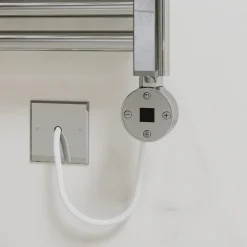 Toasty Glow Premium Chrome 25mm Electric Heated Towel Rail with Heating Element