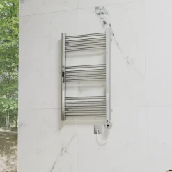 Toasty Glow Premium Chrome 25mm Electric Heated Towel Rail with Heating Element