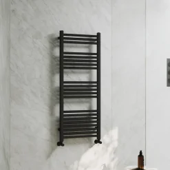 Toasty Glow Premium Matt Black 25mm Heated Towel Rail
