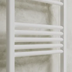 Toasty Glow Premium Matt White 25mm Electric Heated Towel Rail with Heating Element