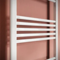 Toasty Glow White 22mm Electric Heated Ladder Towel Rail with Heating Element