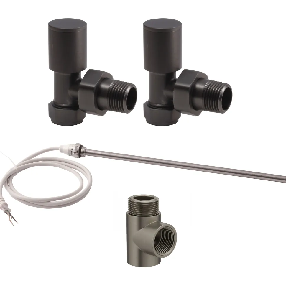 Toasty Gunmetal Dual Fuel Kit With Manual Element, Valves And T-Piece