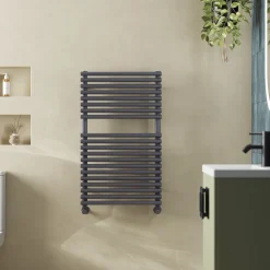 Toasty Halo Anthracite Bar on Bar Heated Towel Rail