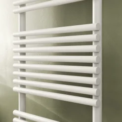 Toasty Halo Matt White Bar on Bar Heated Towel Rail
