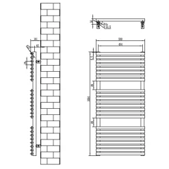 Toasty Halo Matt White Bar on Bar Heated Towel Rail