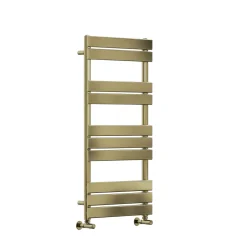 Toasty Hush Brushed Brass Flat Panel Heated Towel Rail