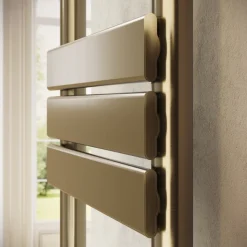 Toasty Hush Brushed Brass Flat Panel Heated Towel Rail