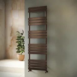 Toasty Hush Brushed Bronze Flat Panel Heated Towel Rail
