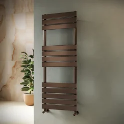 Toasty Hush Brushed Bronze Flat Panel Heated Towel Rail