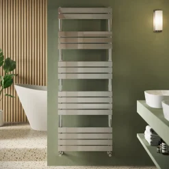 Toasty Hush Chrome Flat Panel Heated Towel Rail