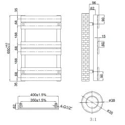 Toasty Hush Chrome Flat Panel Heated Towel Rail