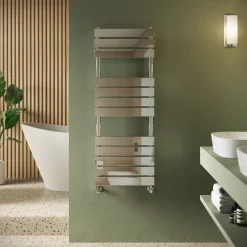 Toasty Hush Chrome Flat Panel Heated Towel Rail