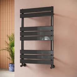 Toasty Hush Gunmetal Flat Panel Heated Towel Rail