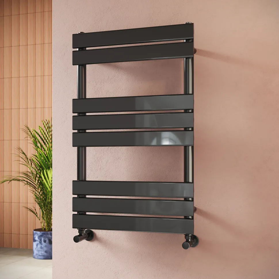 Toasty Hush Gunmetal Flat Panel Heated Towel Rail