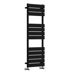 Toasty Hush Matt Black Flat Panel Heated Towel Rail