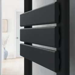 Toasty Hush Matt Black Flat Panel Heated Towel Rail