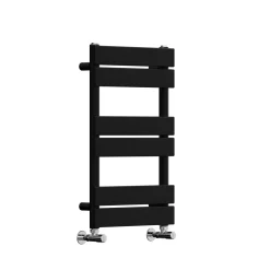 Toasty Hush Matt Black Flat Panel Heated Towel Rail