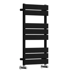 Toasty Hush Matt Black Flat Panel Heated Towel Rail