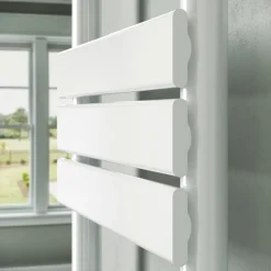 Toasty Hush White Electric Flat Panel Heated Towel Rail with Heating Element