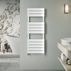 Toasty Hush White Flat Panel Heated Towel Rail