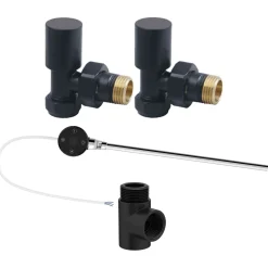 Toasty Matt Black Dual Fuel Kit With Digital Element, Valves And T-Piece