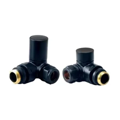 Toasty Matt Black Round Manual Valve