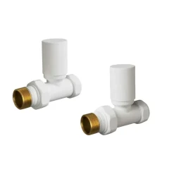Toasty Matt White Round Manual Valve