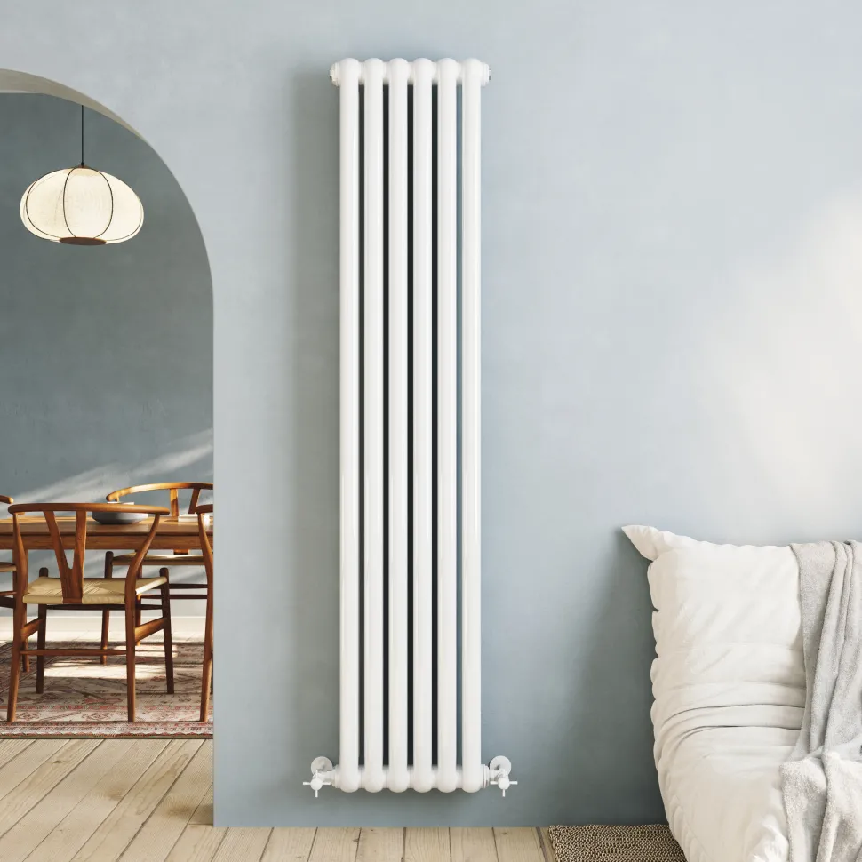 Toasty Mellow White Vertical 2 Column Radiator