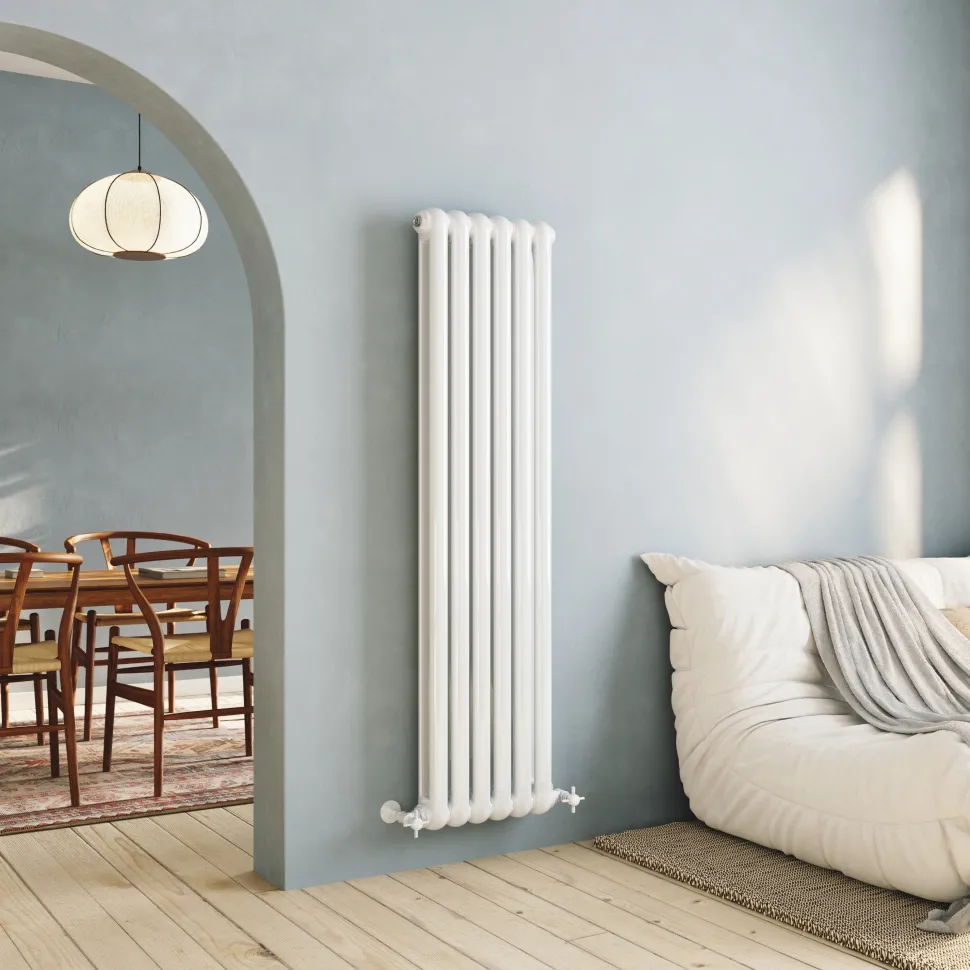 Toasty Mellow White Vertical 2 Column Radiator