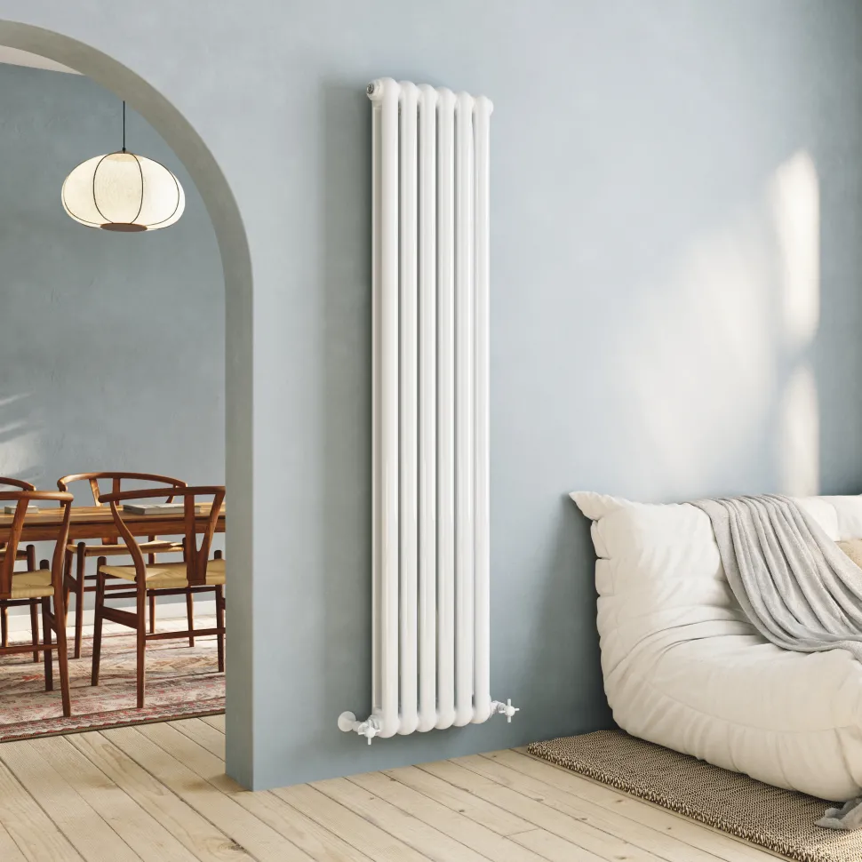 Toasty Mellow White Vertical 2 Column Radiator