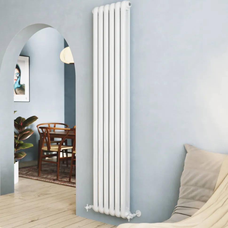 Toasty Mellow White Vertical 2 Column Radiator