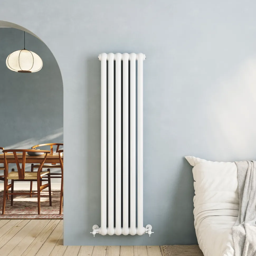 Toasty Mellow White Vertical 2 Column Radiator