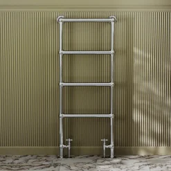 Toasty Merrin Chrome Floorstanding Traditional Heated Towel Rail