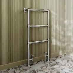 Toasty Merrin Chrome Floorstanding Traditional Heated Towel Rail