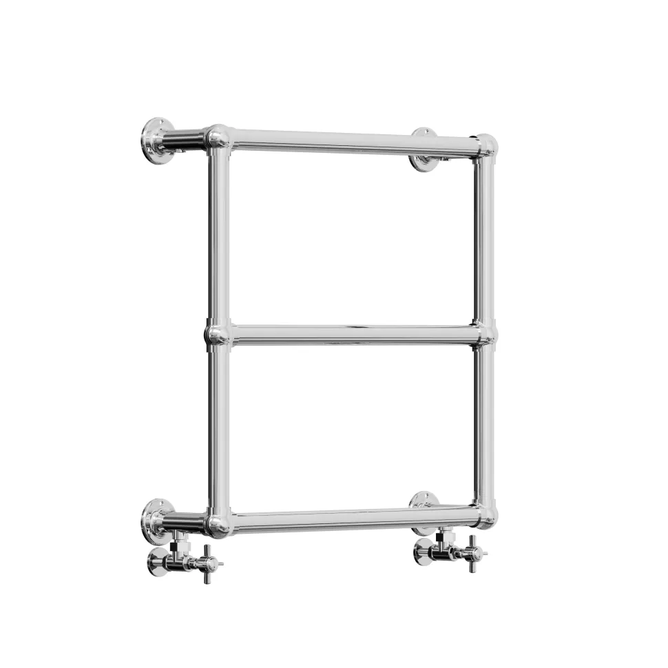 Toasty Merrin Chrome Wall Hung Traditional Heated Towel Rail - 660 x 660mm