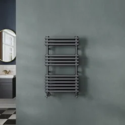 Toasty Montford Anthracite Traditional Column Heated Towel Rail