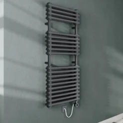 Toasty Montford Anthracite Traditional Column Electric Heated Towel Rail with Heating Element