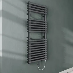 Toasty Montford Anthracite Traditional Column Electric Heated Towel Rail with Heating Element