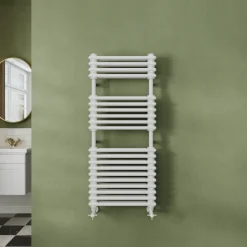 Toasty Montford White Traditional Column Heated Towel Rail