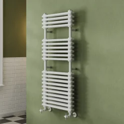 Toasty Montford White Traditional Column Heated Towel Rail