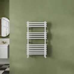 Toasty Montford White Traditional Column Heated Towel Rail