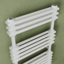 Toasty Montford White Traditional Column Heated Towel Rail