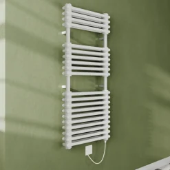 Toasty Montford White Traditional Column Electric Heated Towel Rail with Heating Element