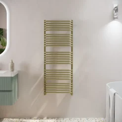 Toasty Nest Brushed Brass Heated Towel Rail