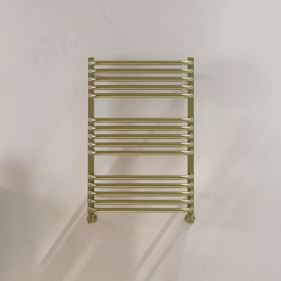 Toasty Nest Brushed Brass Heated Towel Rail