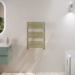 Toasty Nest Brushed Brass Heated Towel Rail