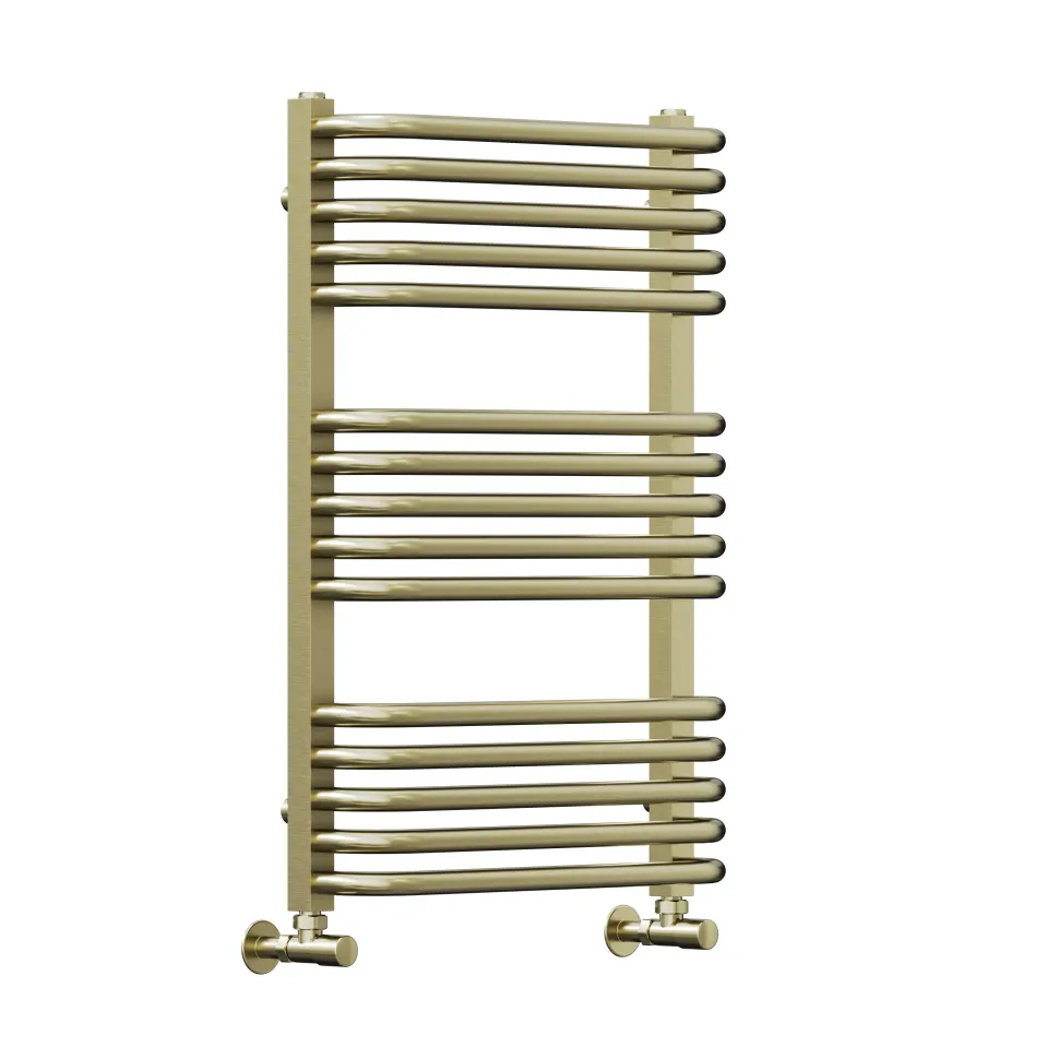 Toasty Nest Brushed Brass Heated Towel Rail