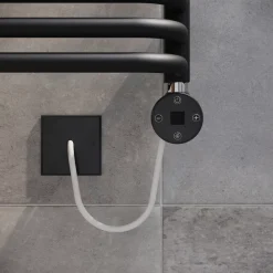 Toasty Nest Matt Black Electric Heated Towel Rail with Heating Element